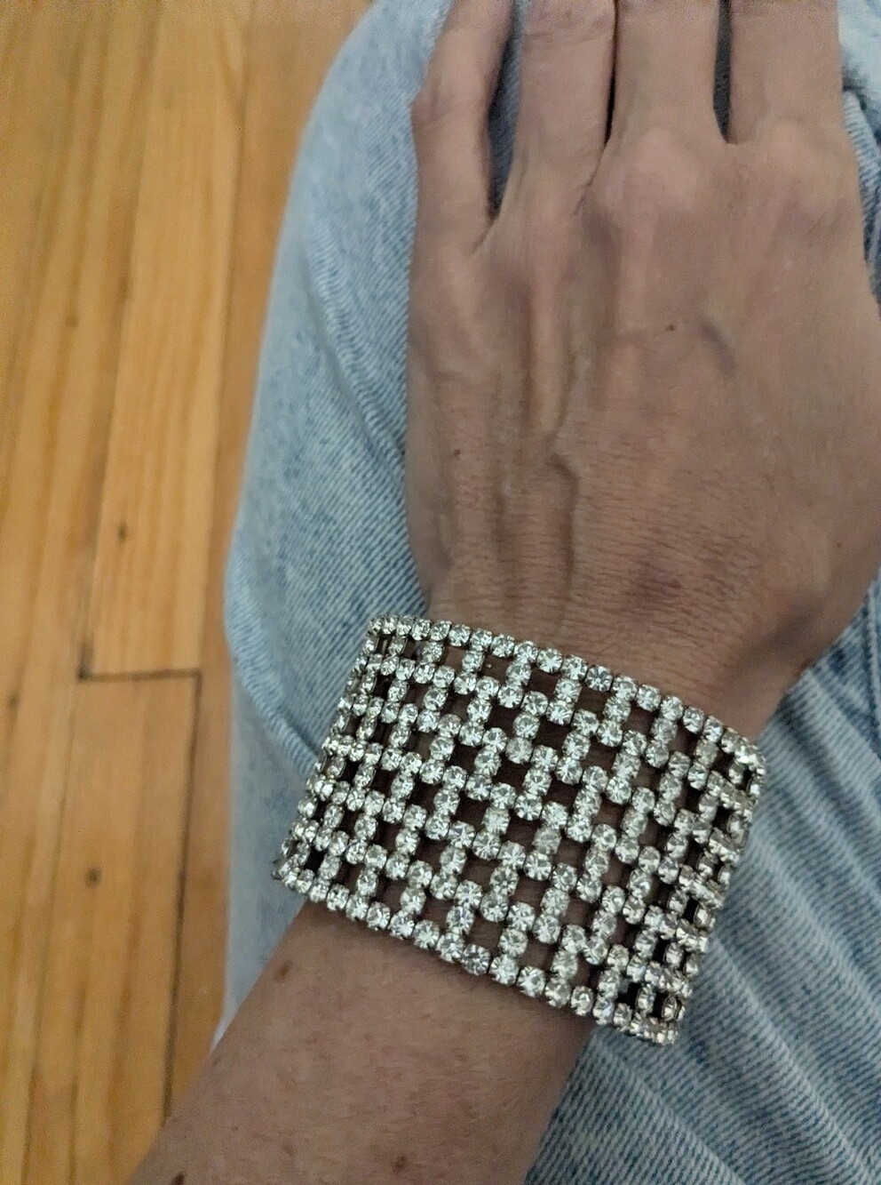 Stretchy Sparkly Cuff Bracelet